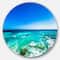 Designart - Seashore with Clear Water and Sky' Disc Seashore Metal Circle Wall Art